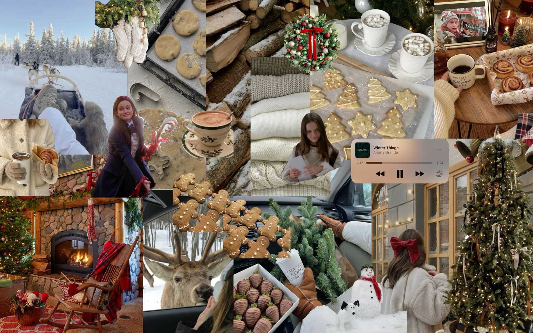 aesthetic christmas collage wallpaper 0072