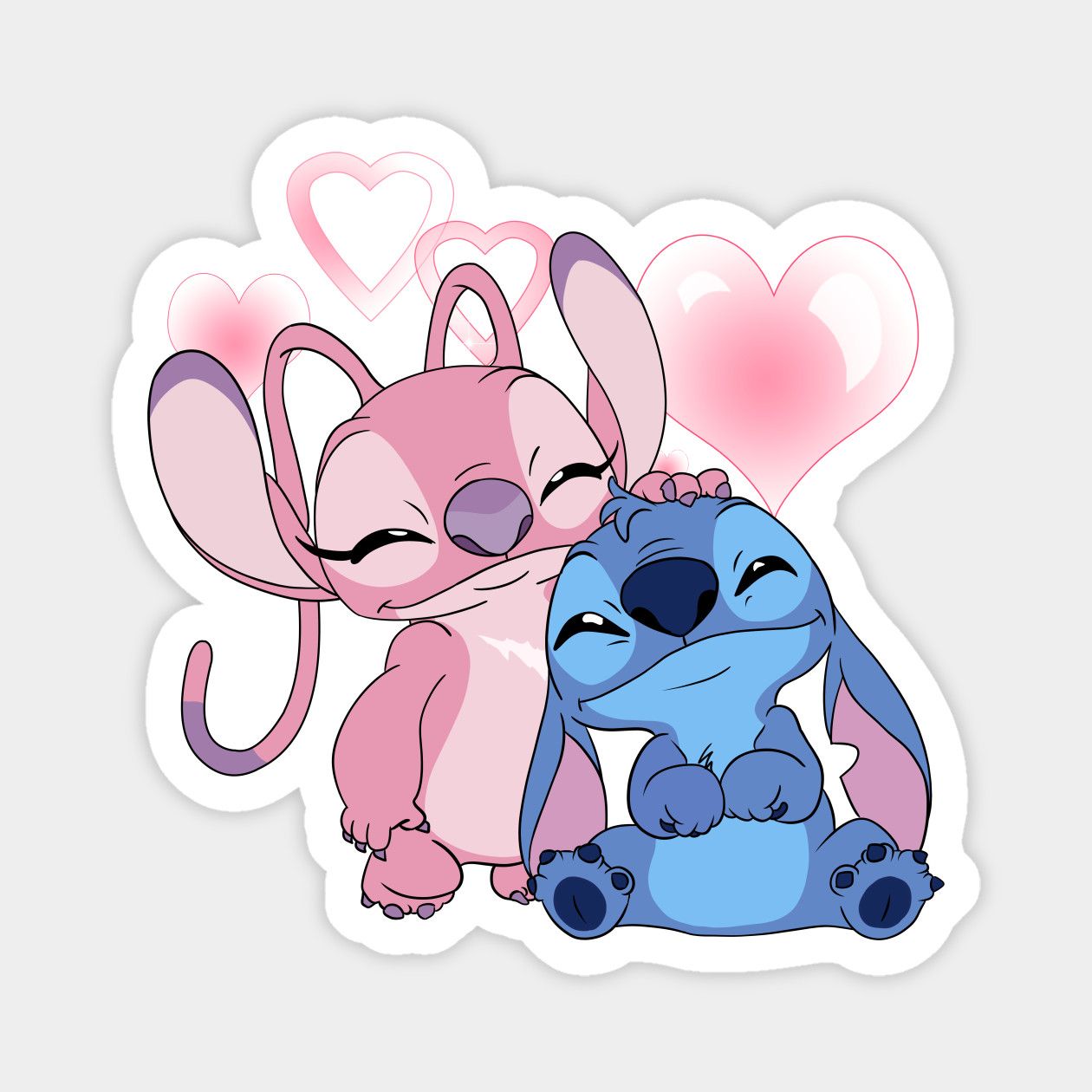 aesthetic cute stitch and angel art