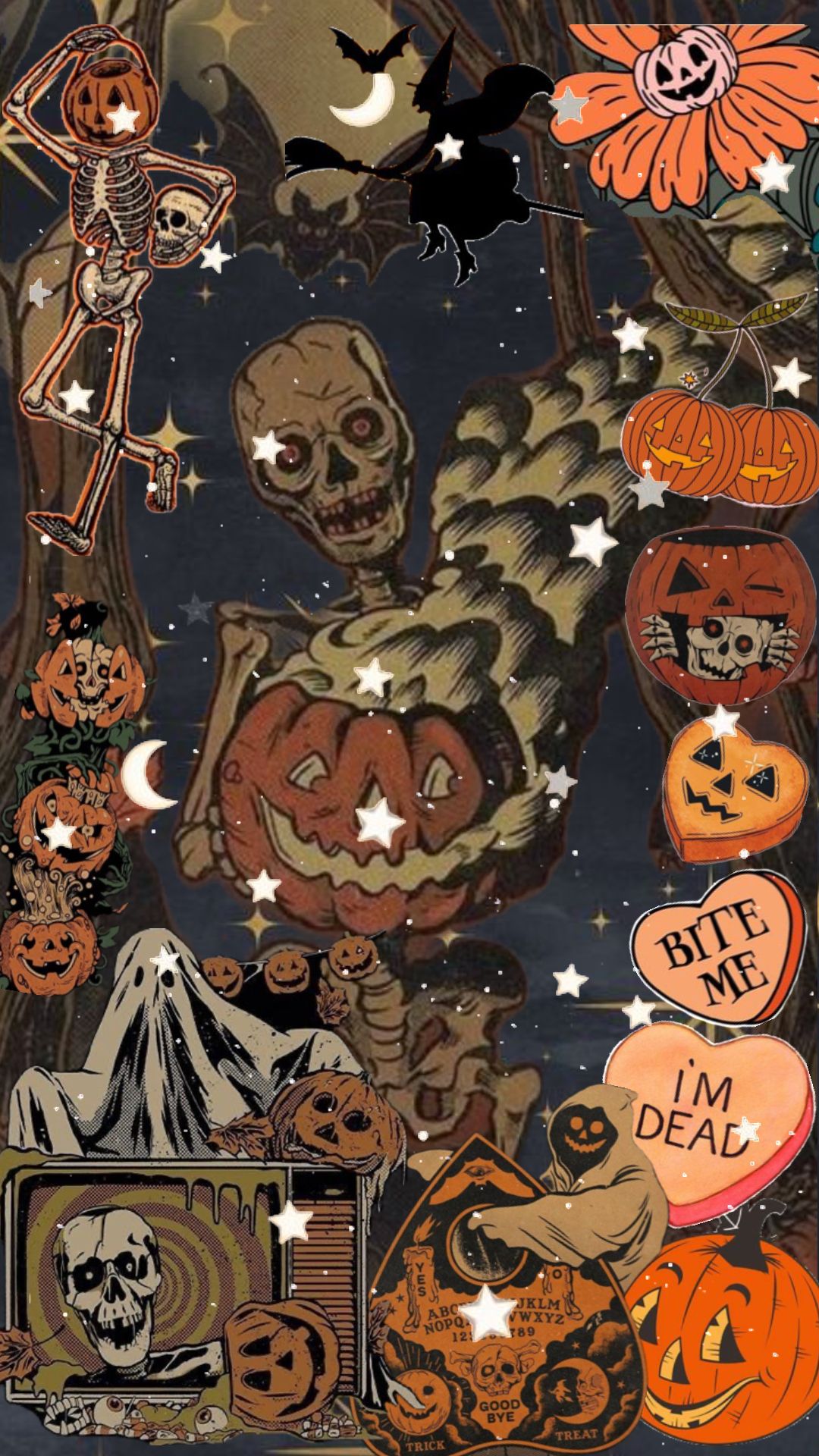 aesthetic halloween wallpaper skeleton 0021
