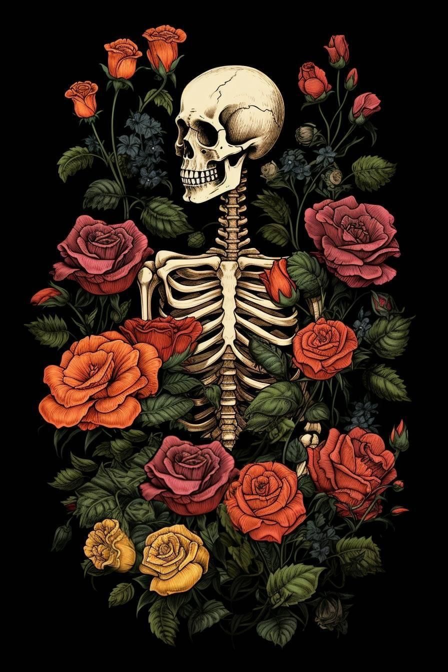 aesthetic halloween wallpaper skeleton 0079
