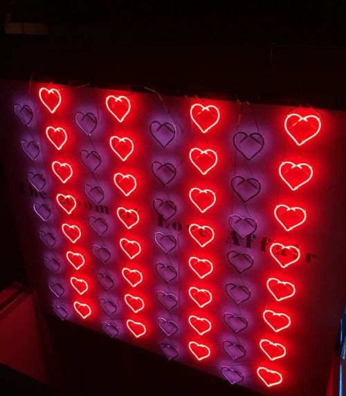 aesthetic neon heart wallpaper 0096