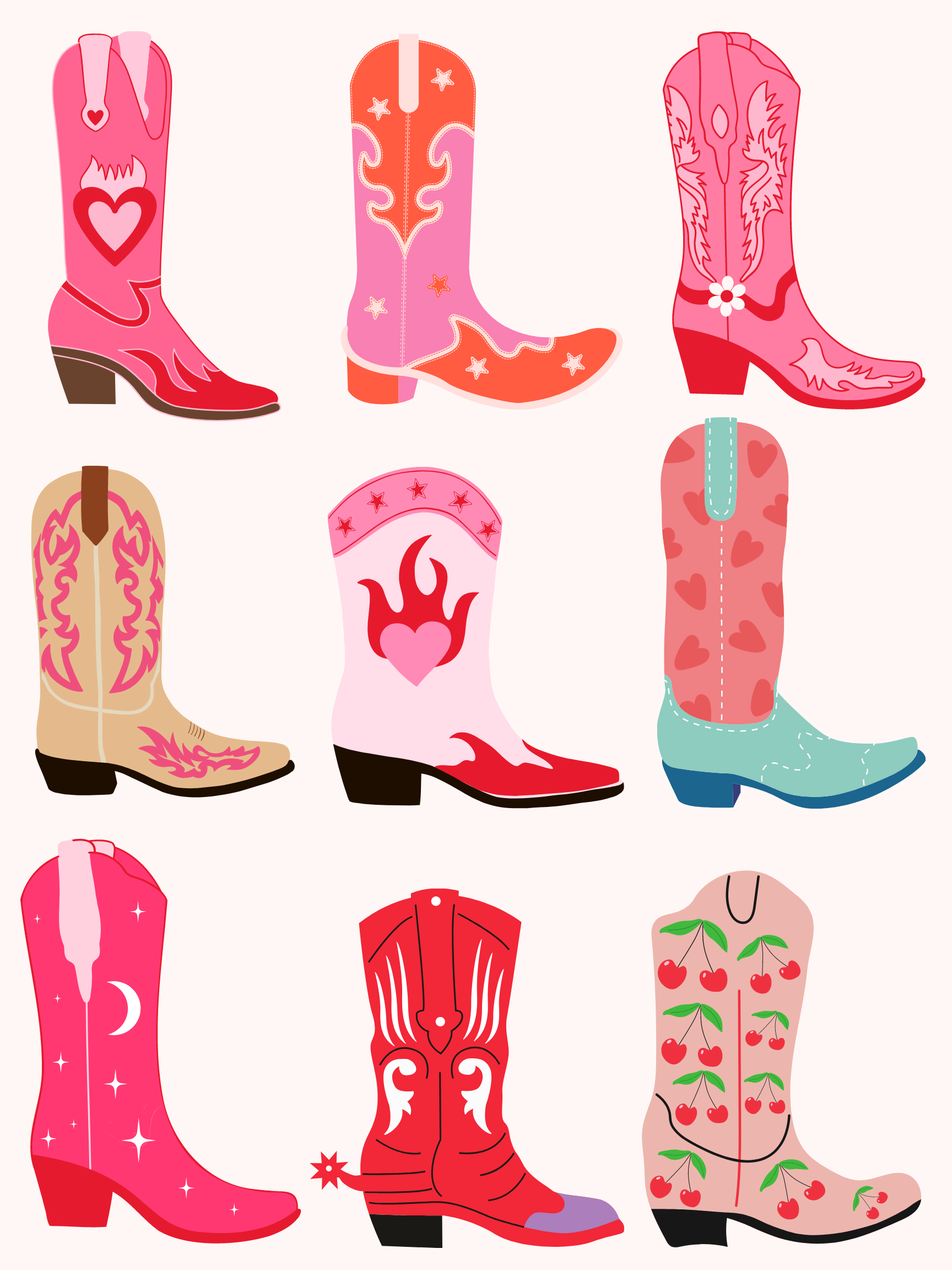 charming preppy pink cowgirl aesthetic wallpaper visuals