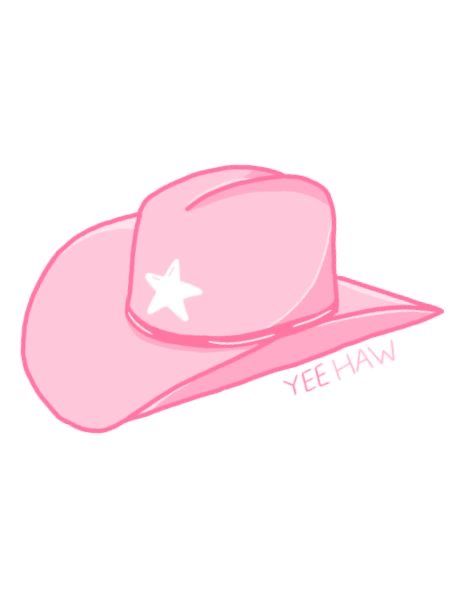 colorful preppy pink cowgirl aesthetic wallpaper art