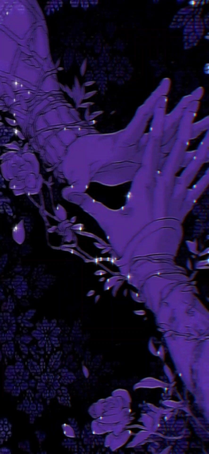 dark purple floral aesthetic wallpaper