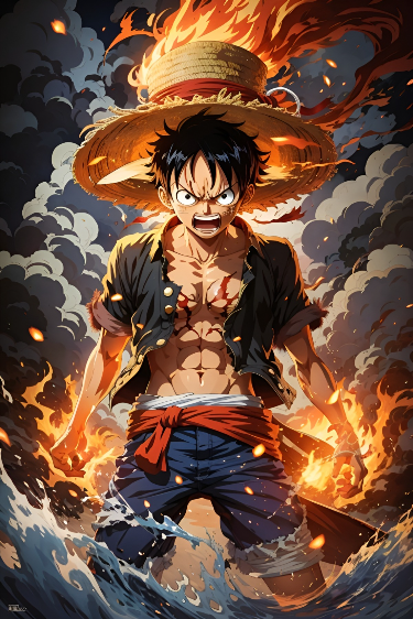 dynamic luffy illustrations