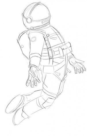 galaxy cute wolf drawings 0099
