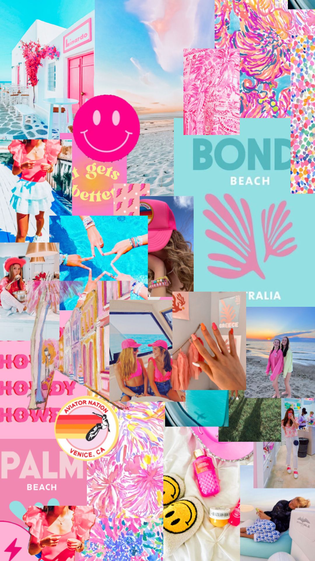 modern preppy pink cowgirl aesthetic wallpaper collections