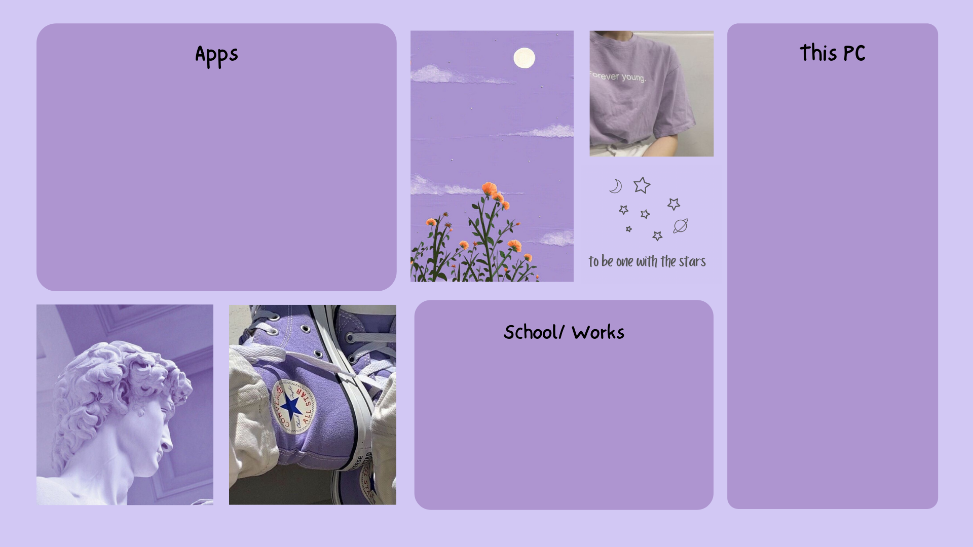opciones de fondos de pantalla aesthetic morado