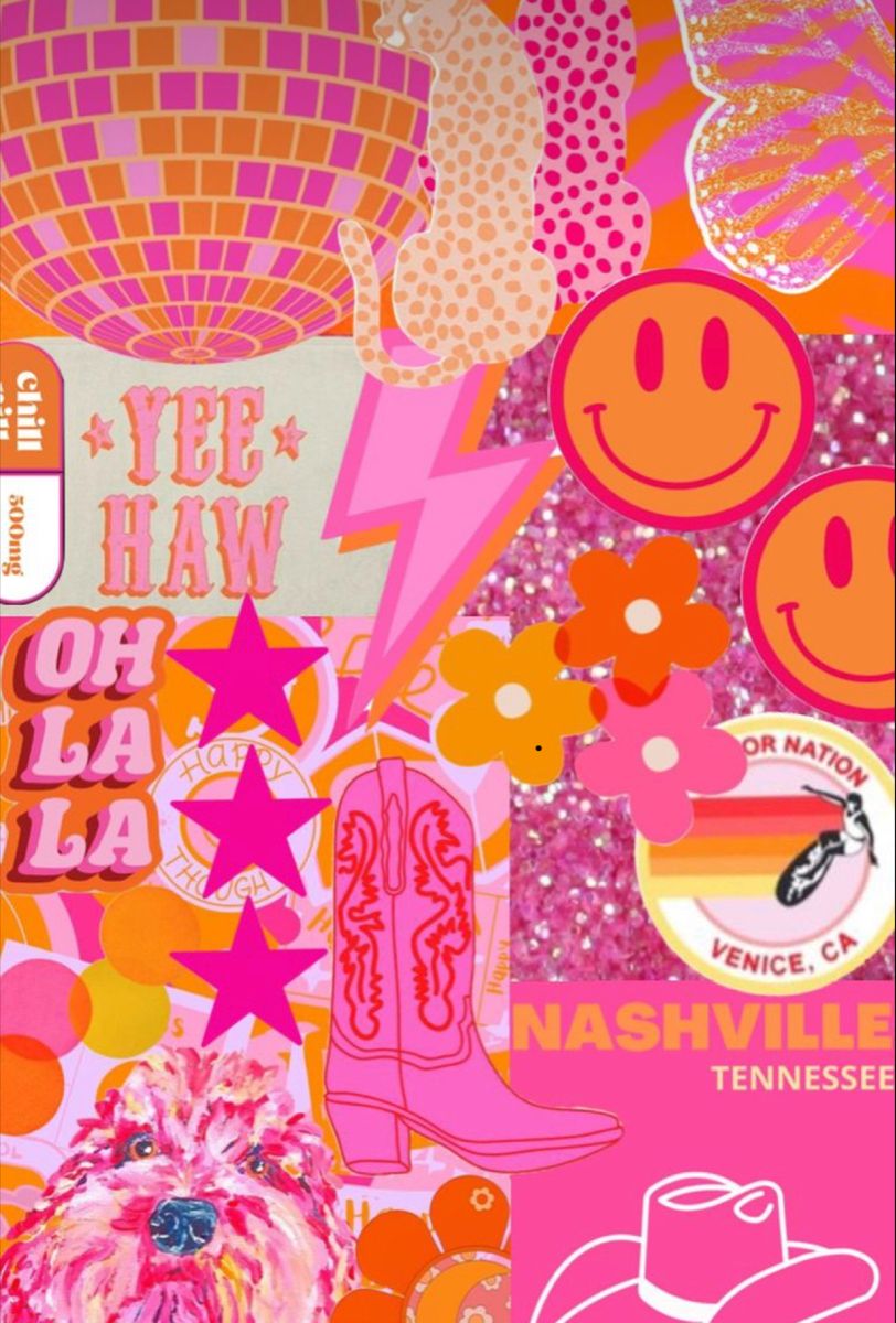 preppy pink cowgirl aesthetic wallpaper 0021
