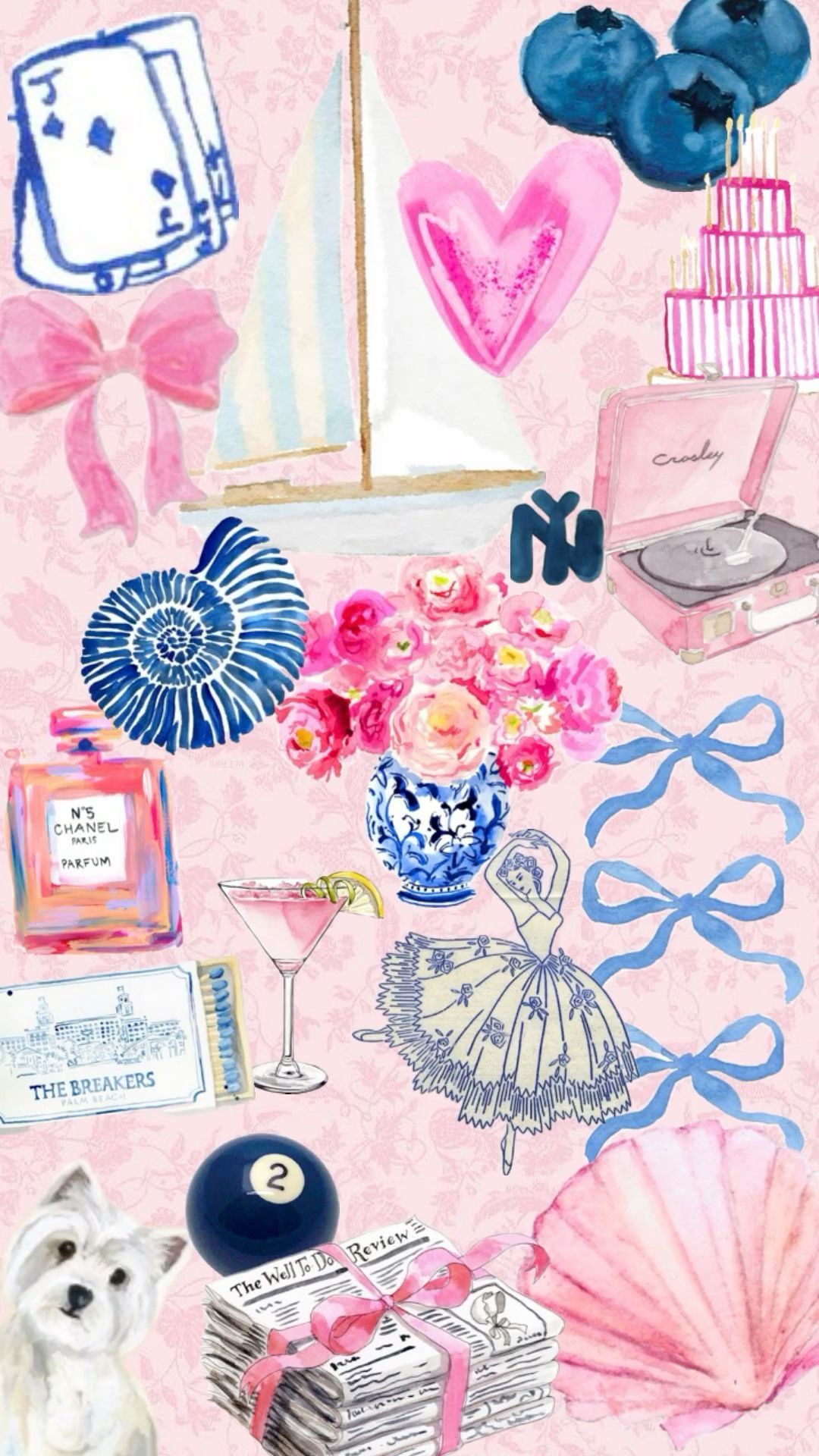 preppy pink cowgirl aesthetic wallpaper 0031