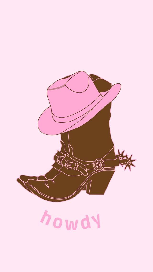 preppy pink cowgirl aesthetic wallpaper 0038
