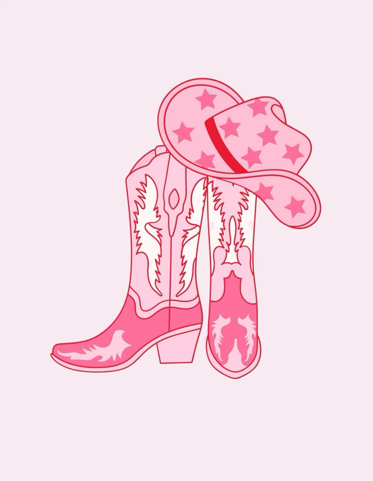 preppy pink cowgirl aesthetic wallpaper 0068