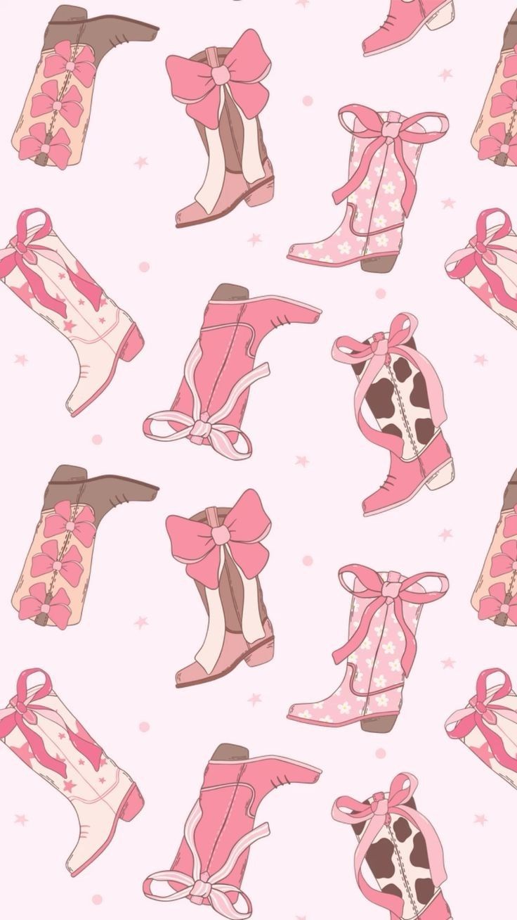 preppy pink cowgirl aesthetic wallpaper 0088