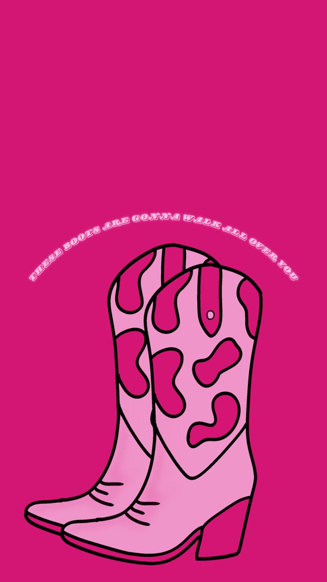 trendy preppy pink cowgirl aesthetic wallpaper