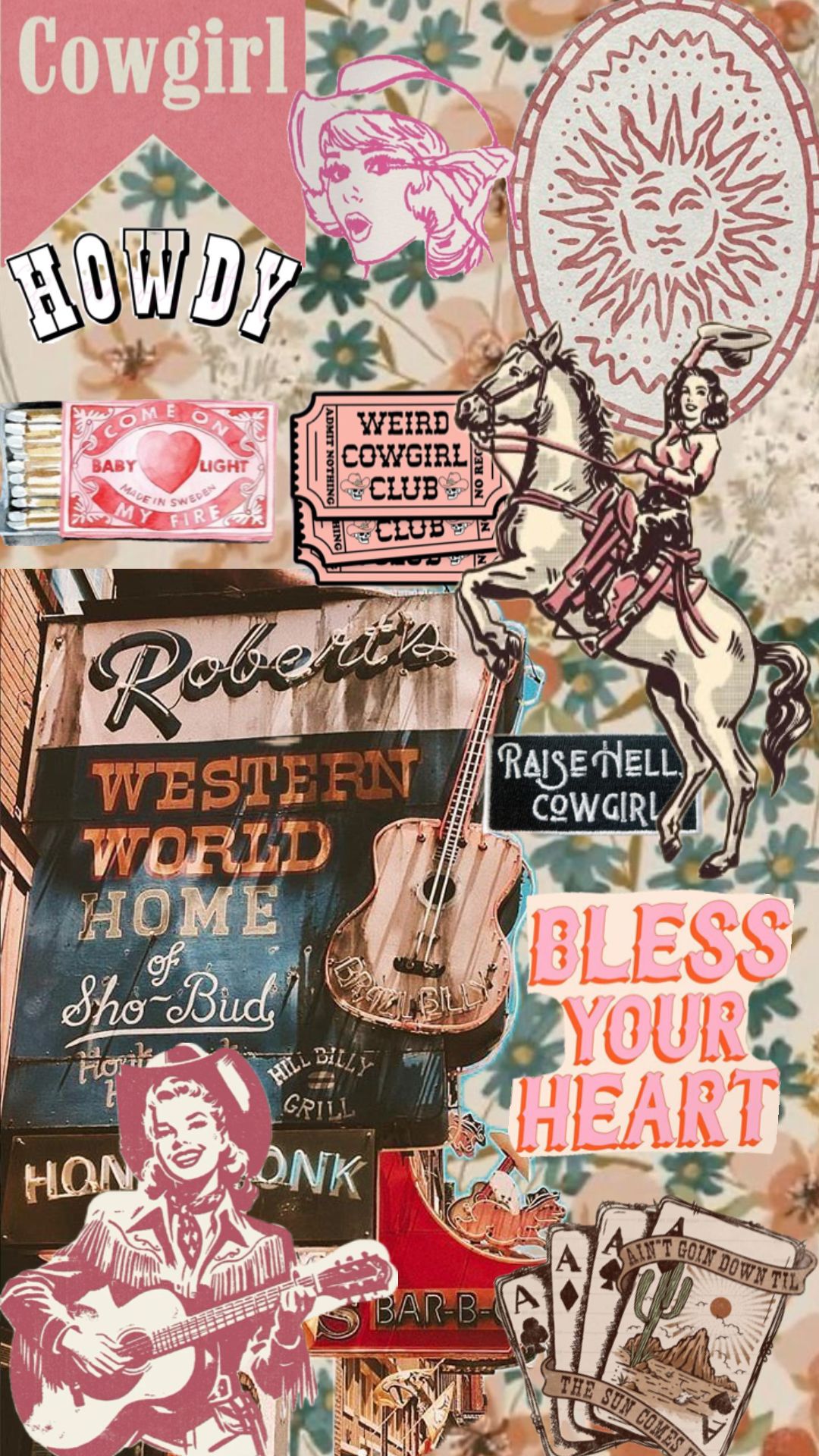 vintage cowgirl aesthetic wallpaper